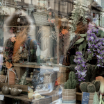 Vitrine fleuriste en avant